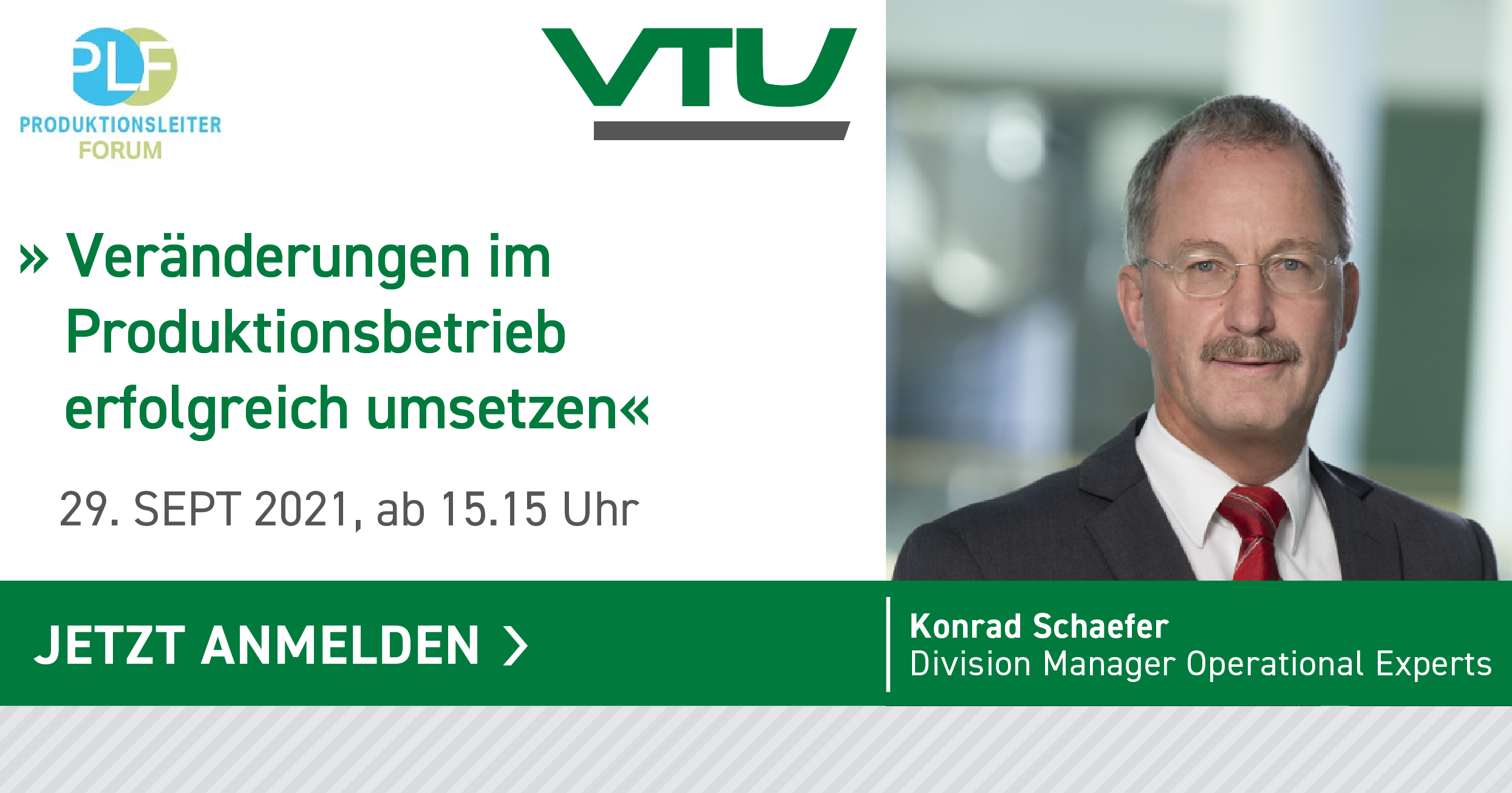 Konrad Schaefer at Produktionsleiter Forum 2021 - VTU Engineering